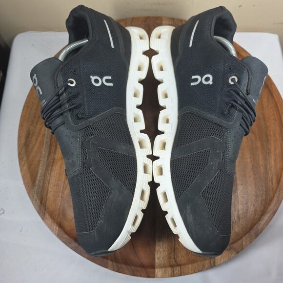 On Cloud 5 Mens Black White Size 12 Athletic Running Shoes Sneakers 59.98919 - Picture 6 of 11